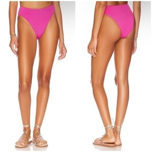 Seafolly High Rise Bikini Bottom in Fuchsia Rose